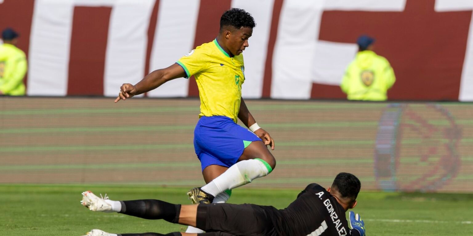 pre-olimpico:-endrick-perde-penalti-e-brasil-cai-diante-do-paraguai