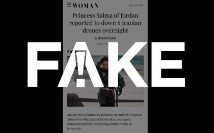 e-#fake-que-princesa-salma,-da-jordania,-relatou-em-revista-ter-derrubado-6-drones-iranianos