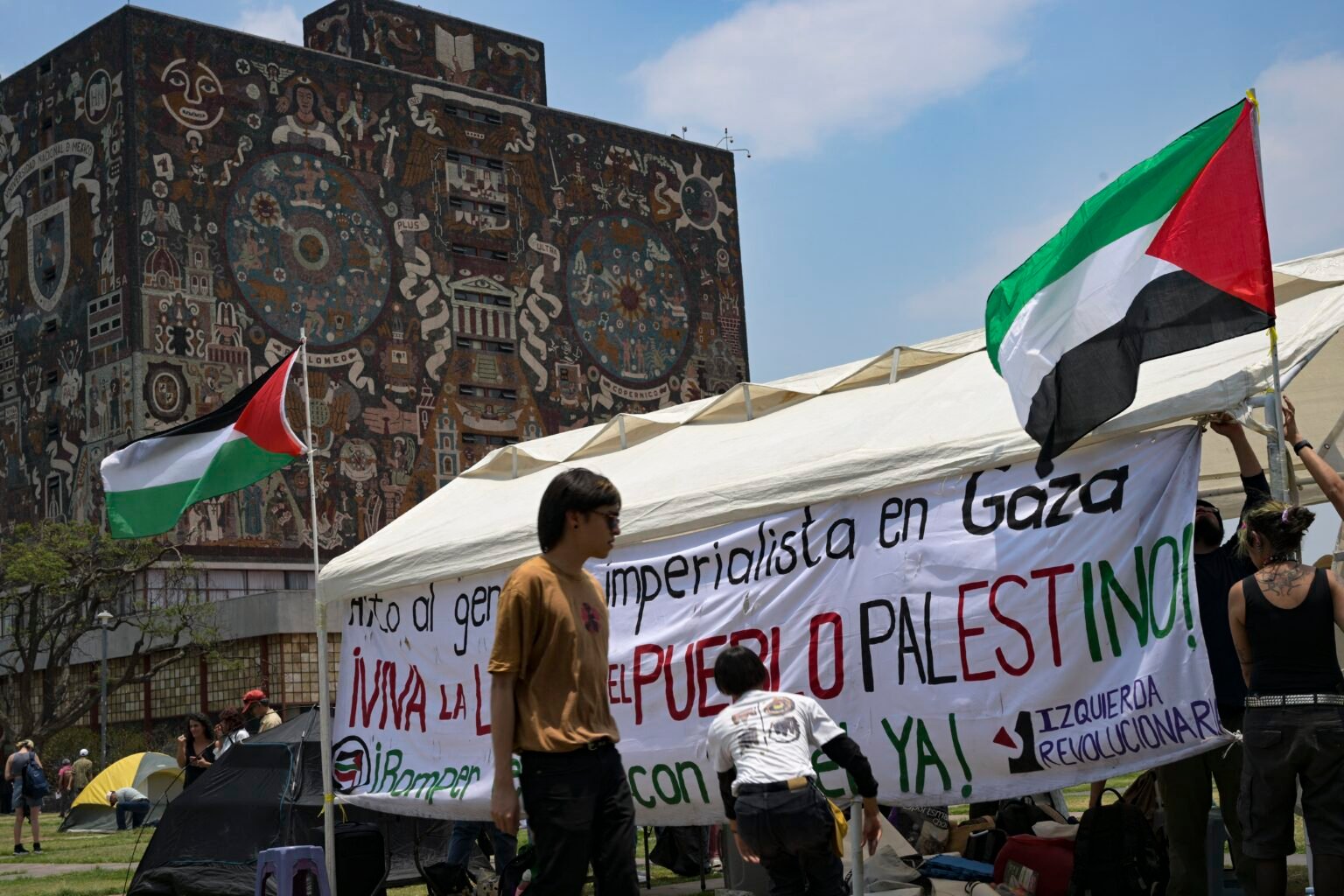 estudantes-pro-palestina-acampam-na-maior-universidade-do-mexico